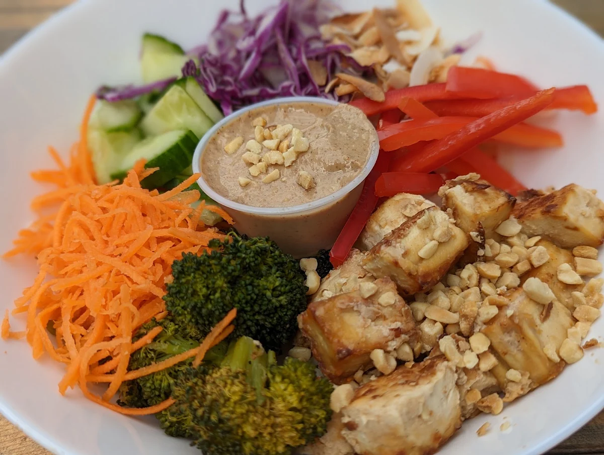 Tofu Bowl Vegan with Peanut Satay Sauce, HARVEST Clean Eats (Downtown Halifax)