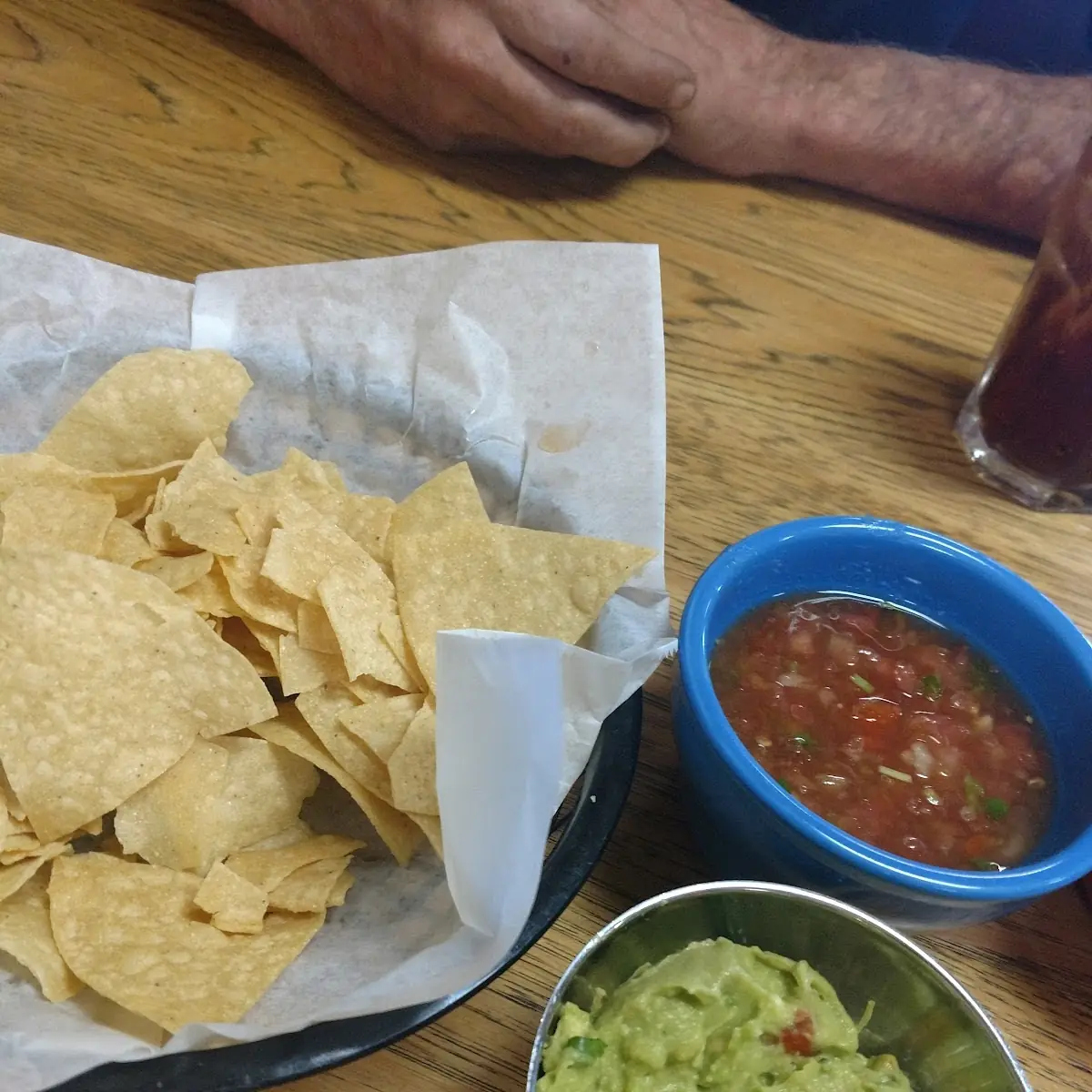 Guacamole Dip Chips and Salsa