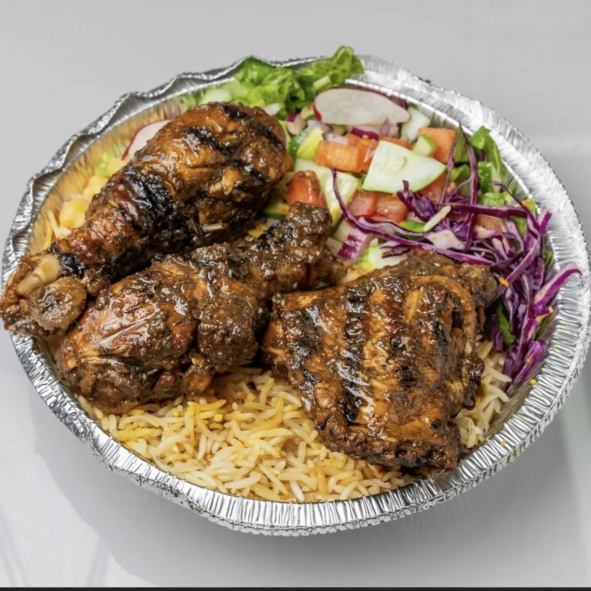 Spicy Jerk Chicken Rice Platter