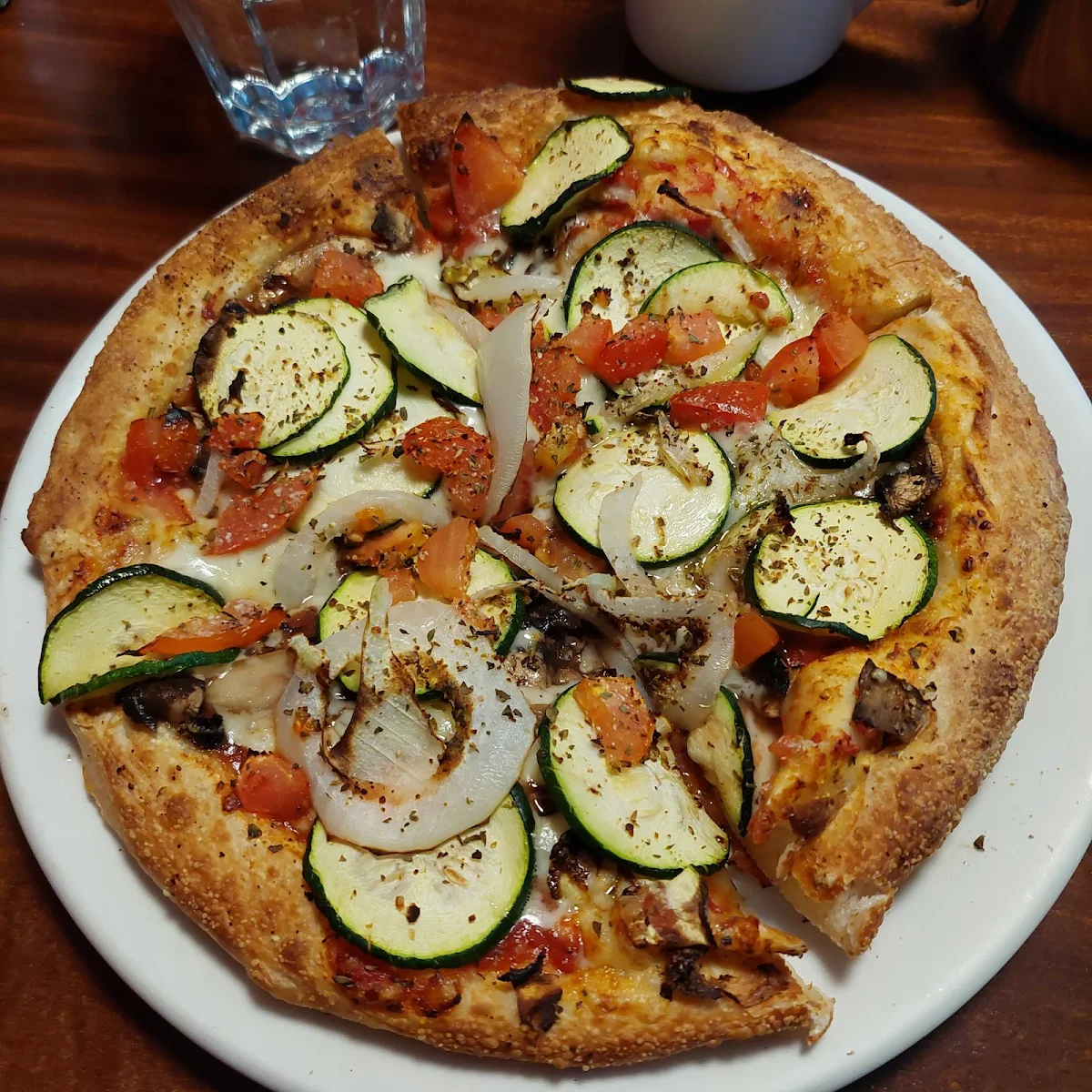 Pizza Végétarienne, Restaurant St-Jean Pizzeria