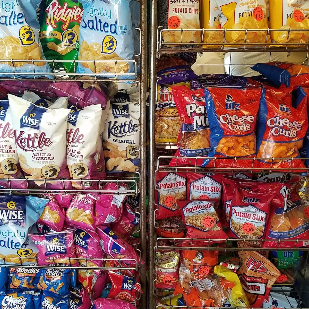 Potato Chips and Pretzels