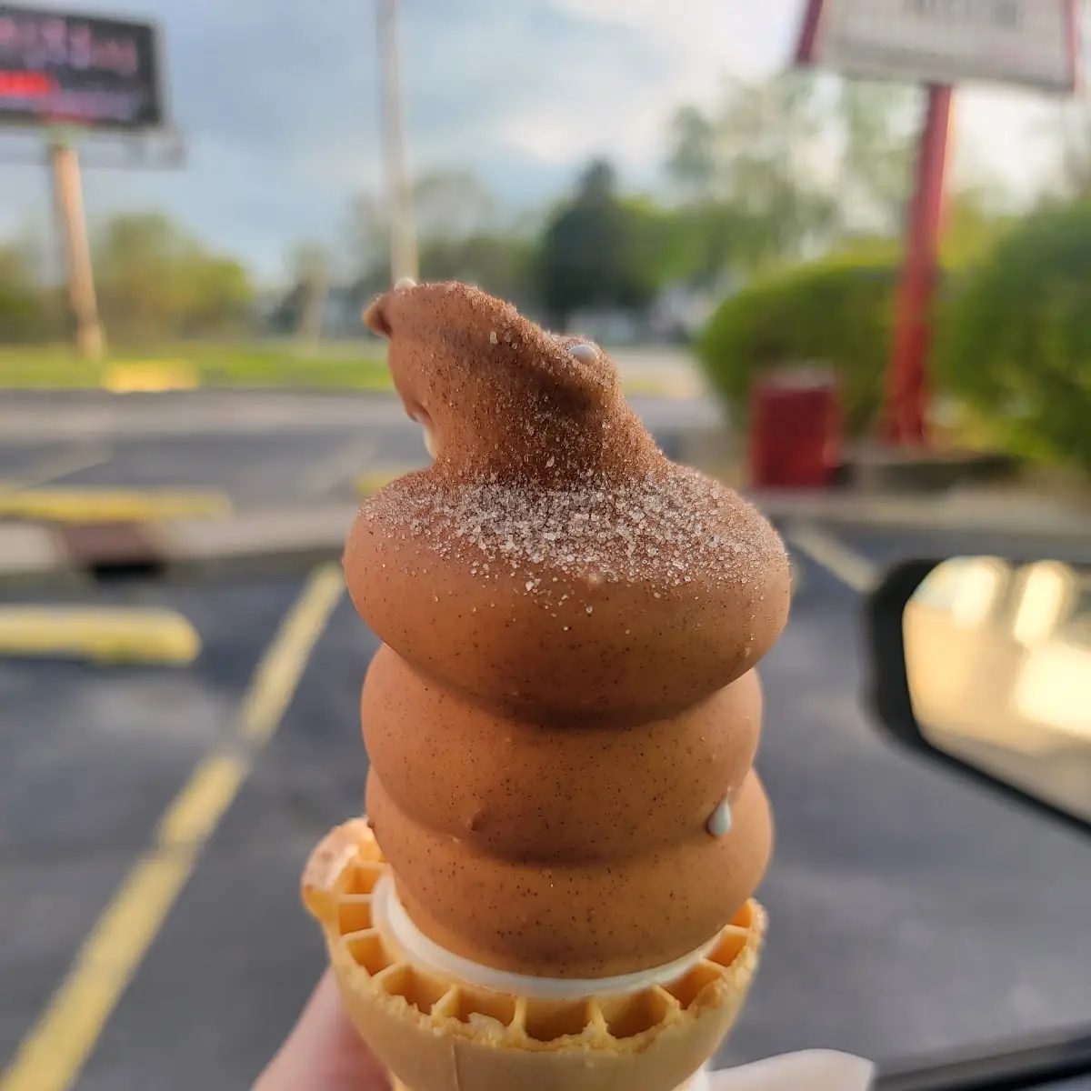 Vanilla Cone Dipped in Churro