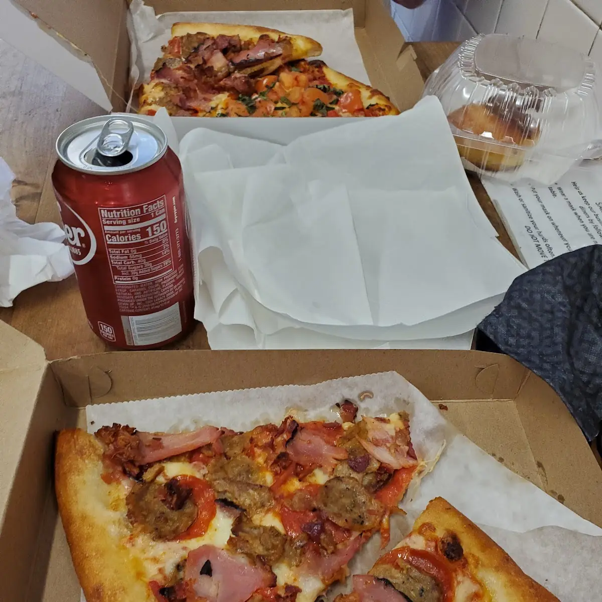 2 Slices of Pepperoni & Sausage Pizza