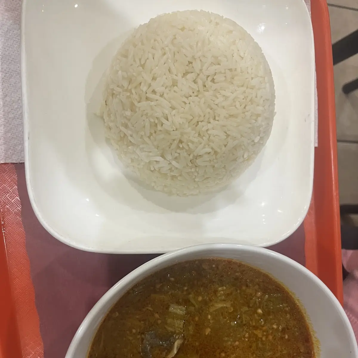 White Rice with Okra Stew