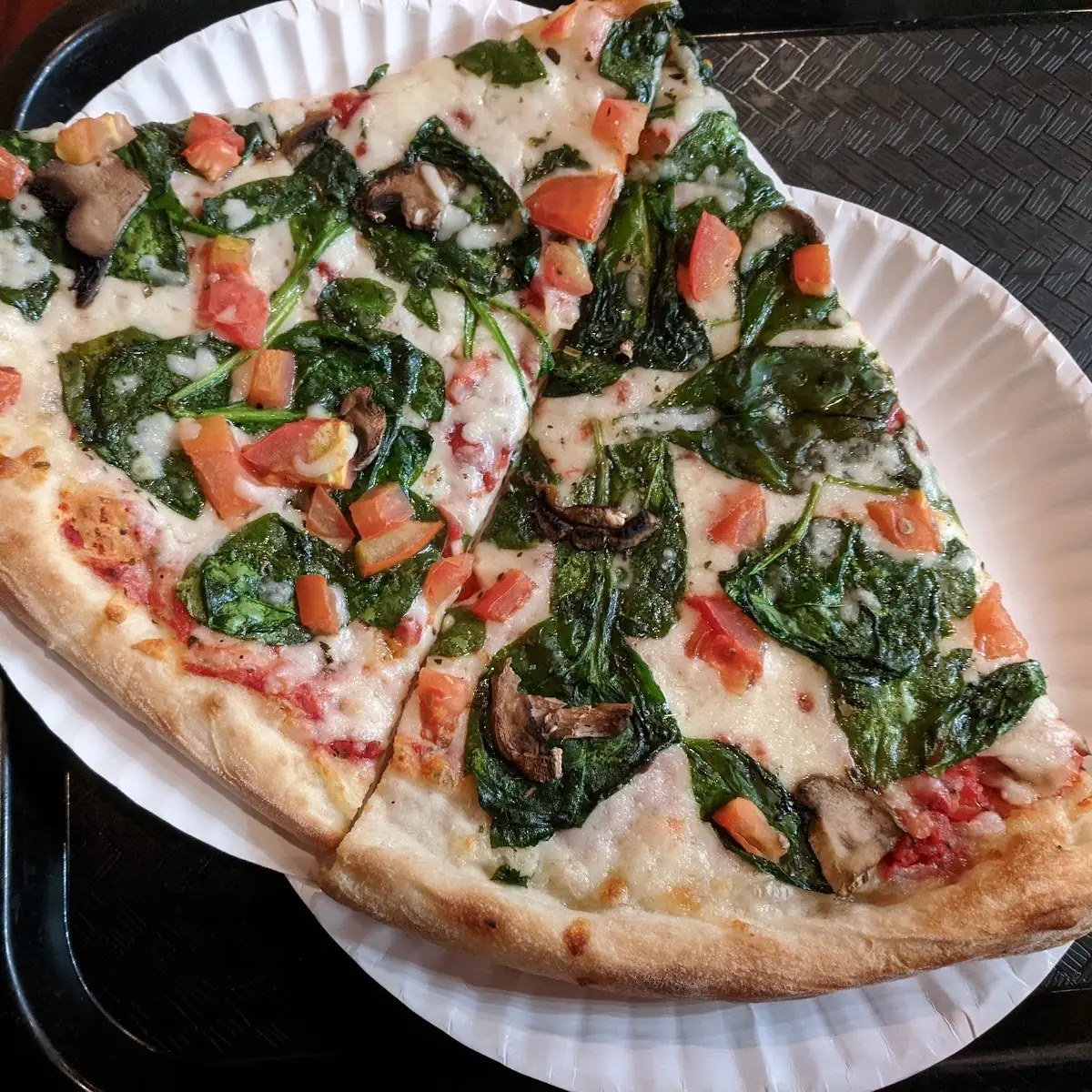 Spinach and Mushroom Pizza