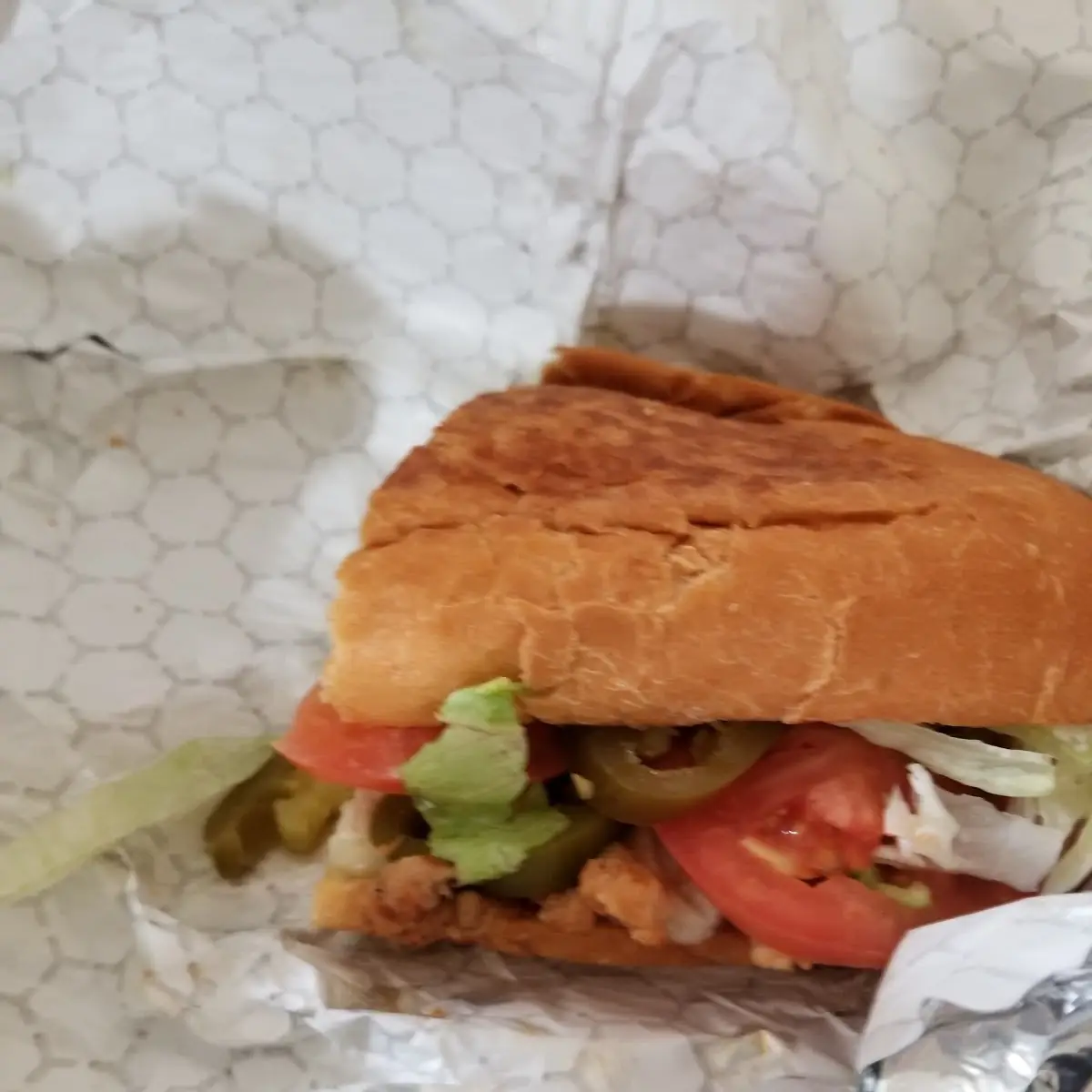 Inside of Chicken Torta