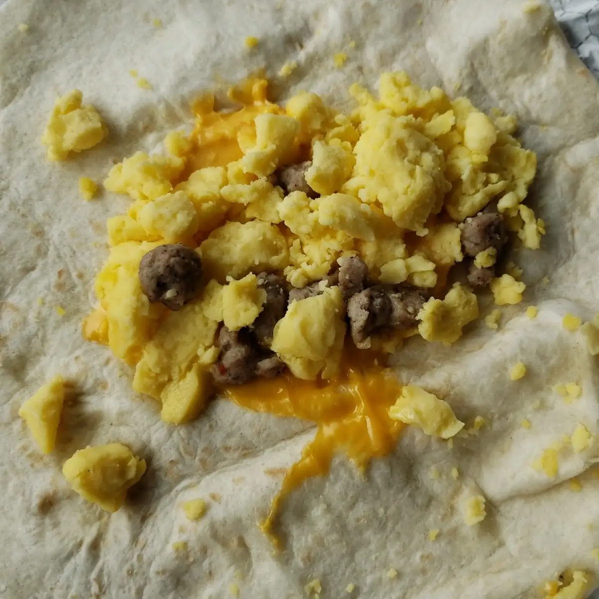 Sausage Egg and Cheese Burrito