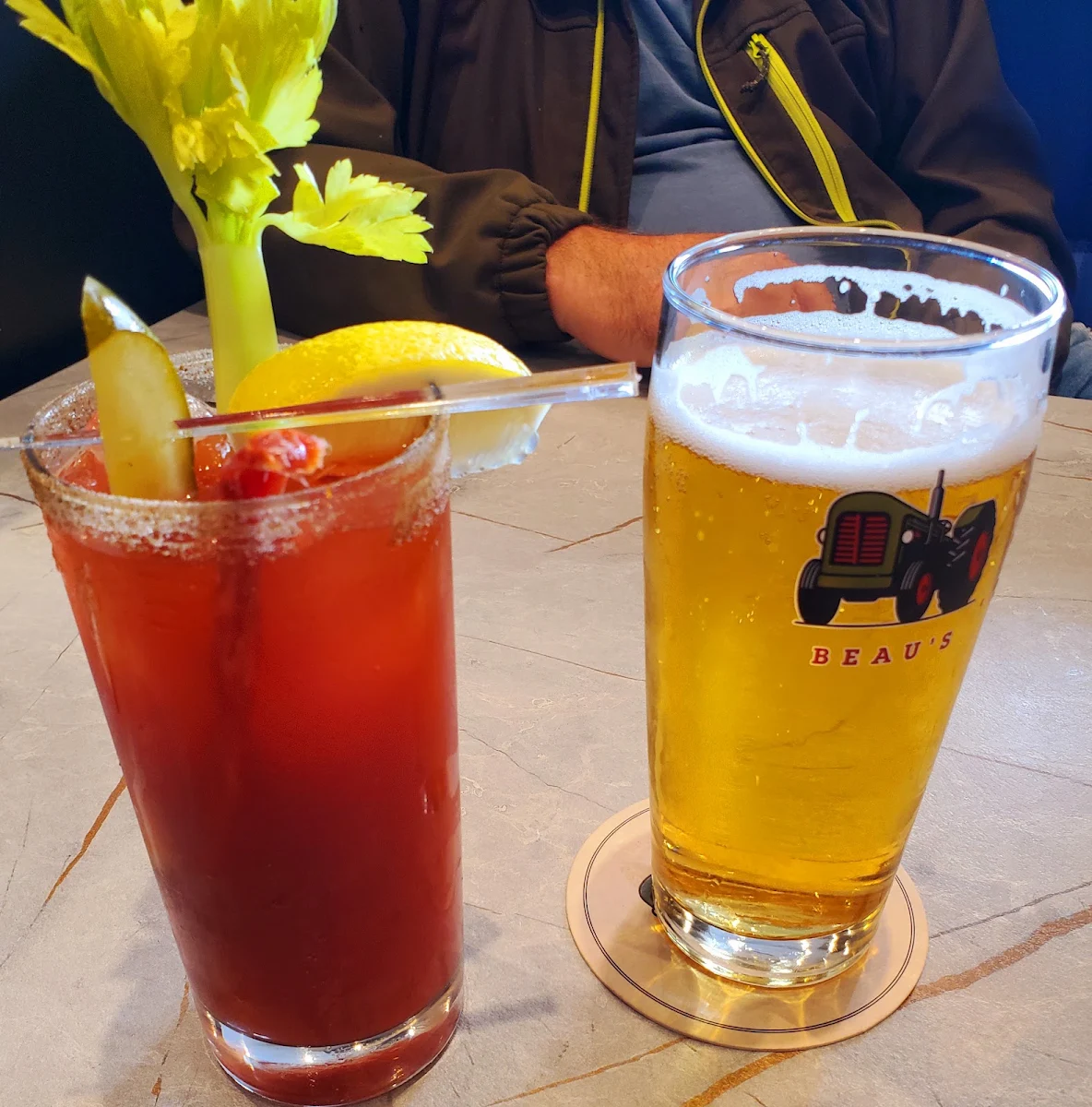 Caesar and Beer, Steven's Bar-B-Q Restaurant