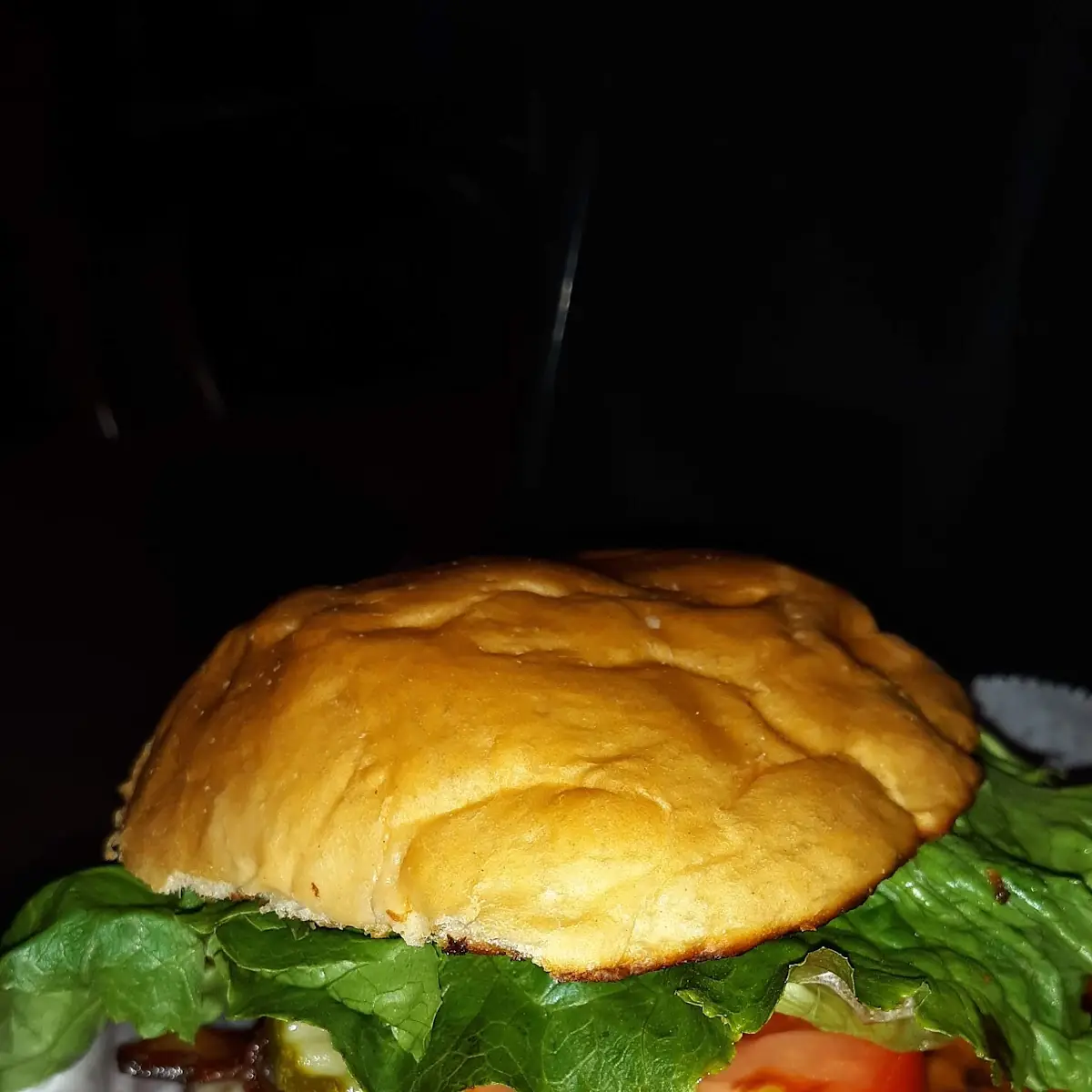 Mushroom Swiss with Bacon Burger