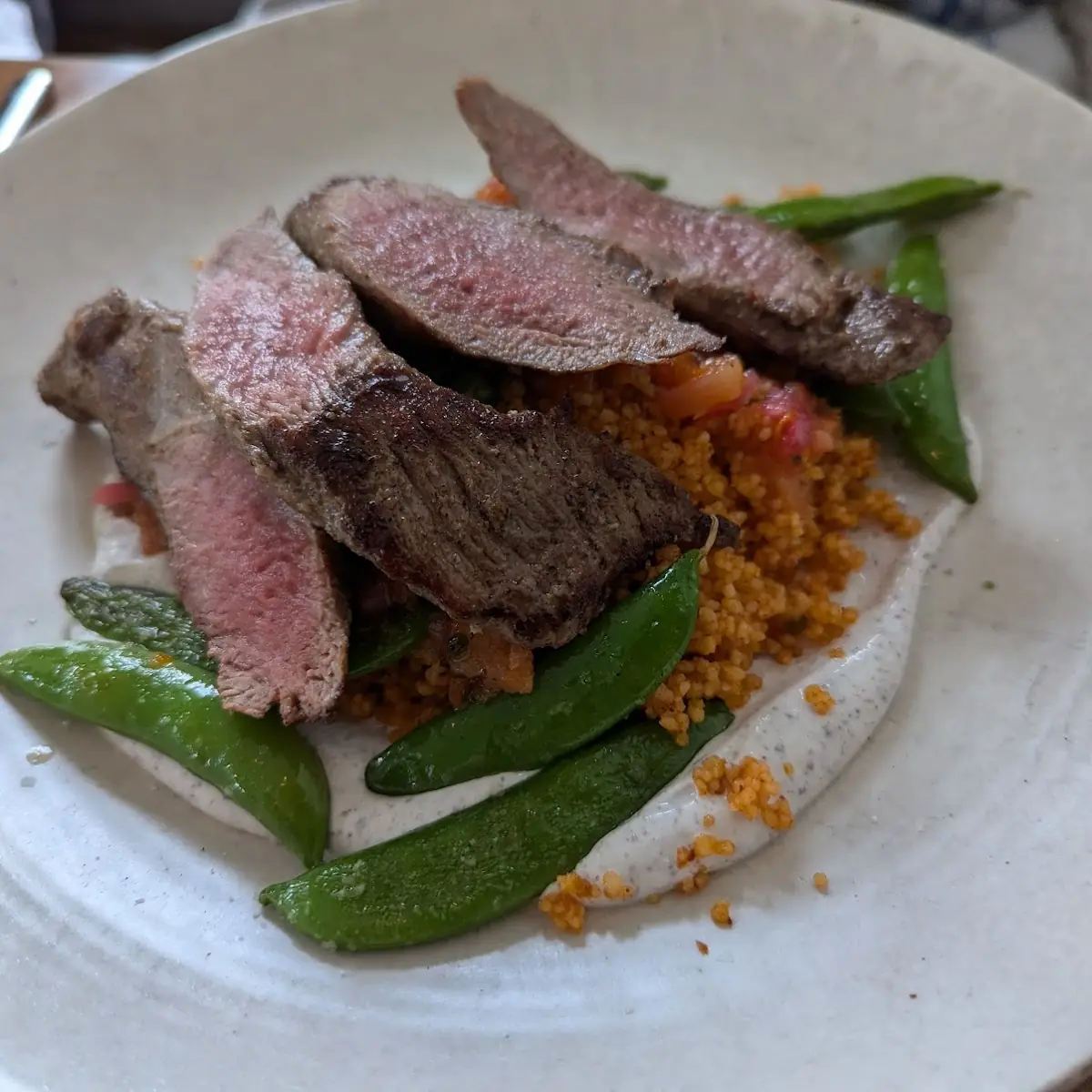Tomahawk Rib Eye Steak Haricots