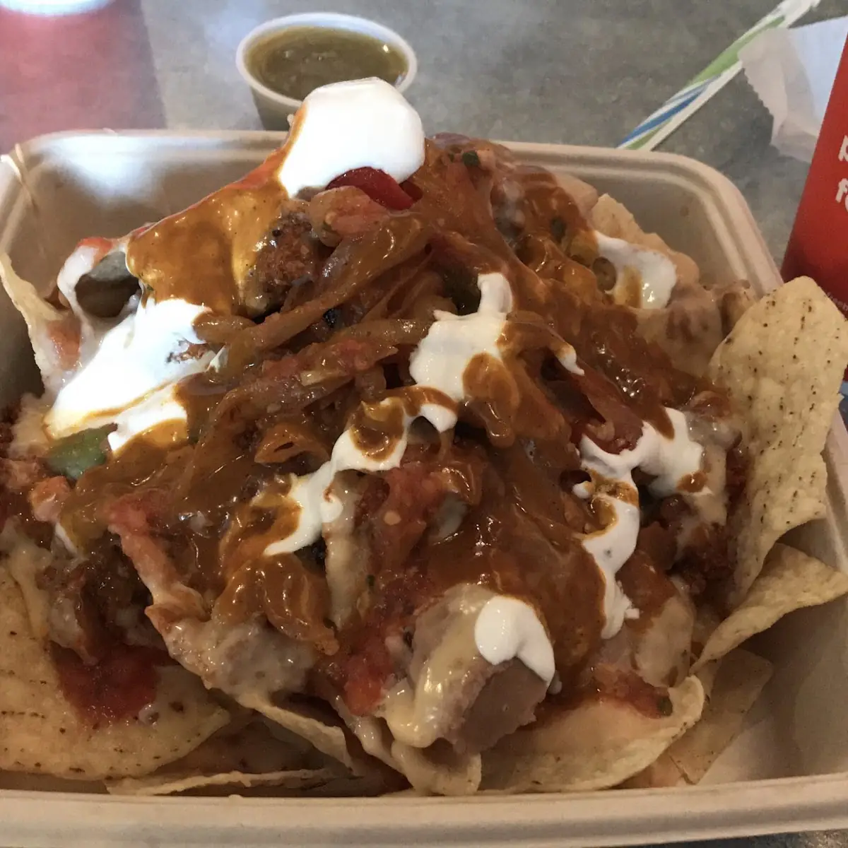 Nachos with Refried Beans