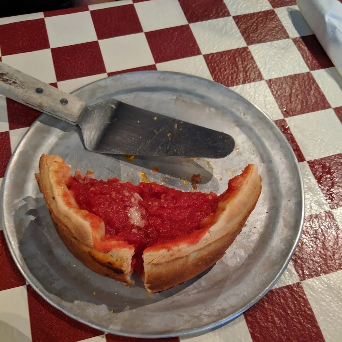 Deep Dish Pizza & Soda