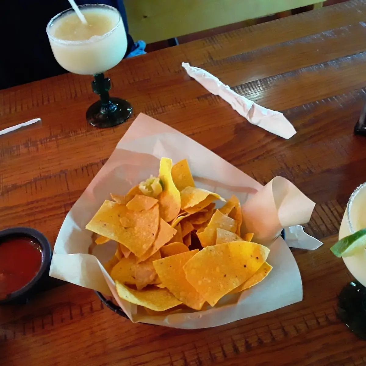 Homemade Chips Salsa & Bean Dip