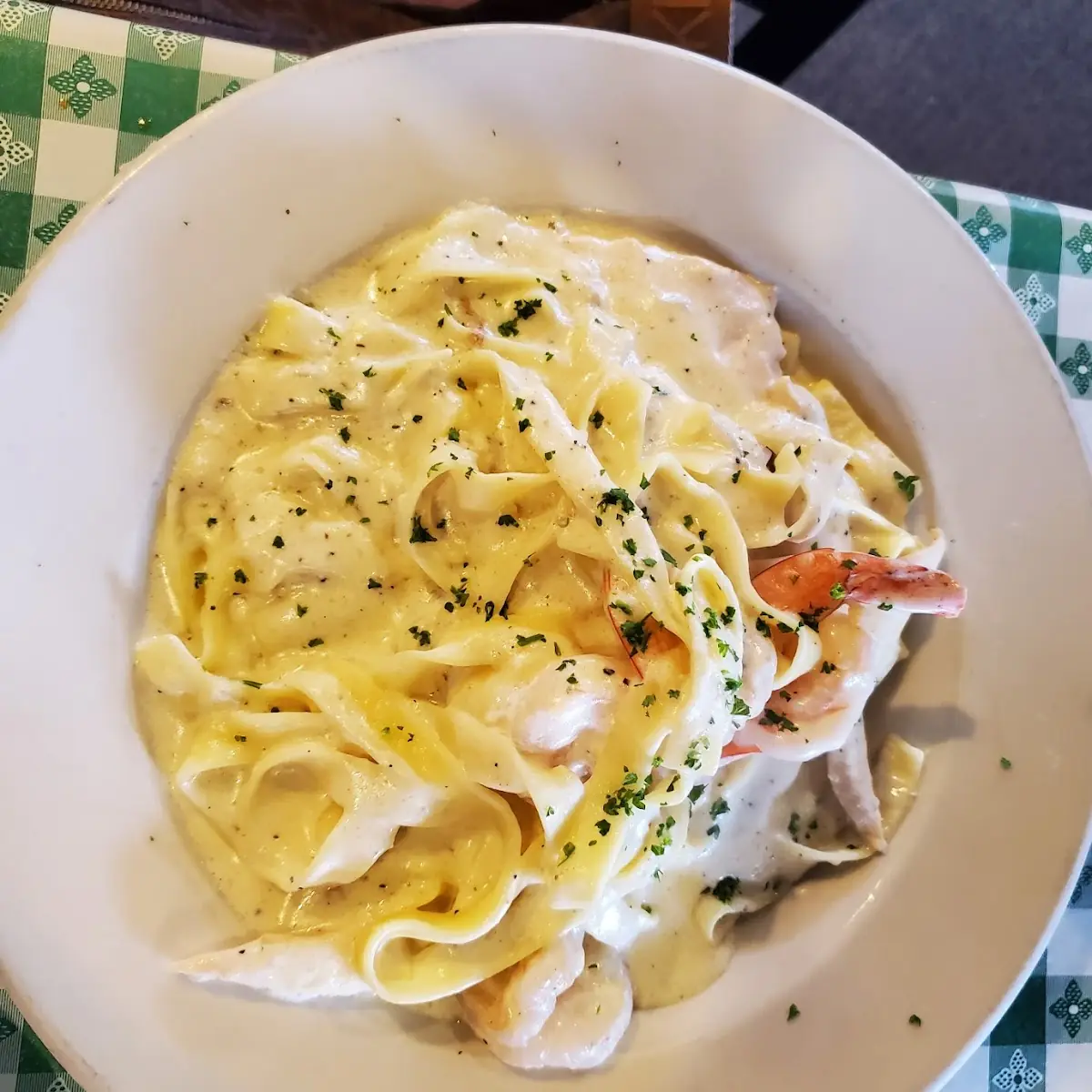 Shrimp and Chicken Parmesan Pasta