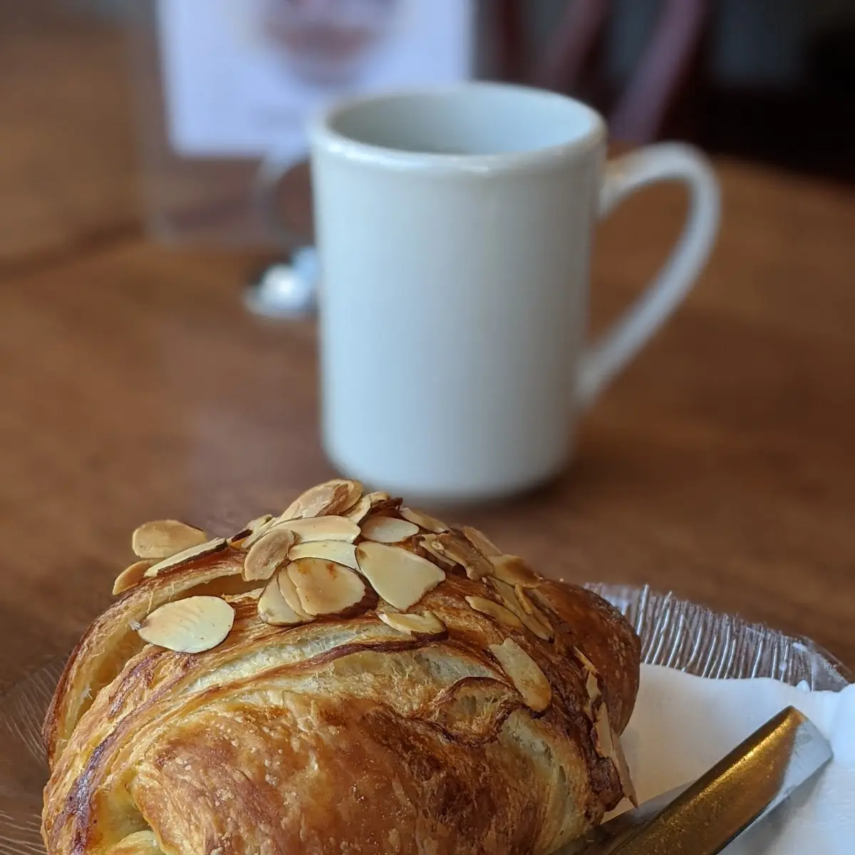 Almond Croissant and Coffee