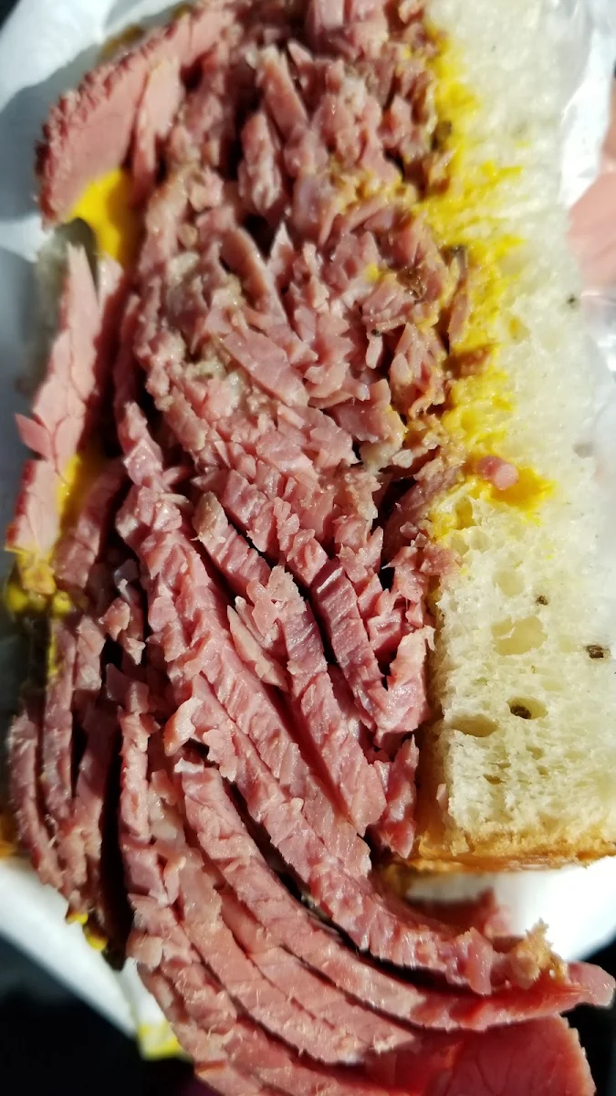 Extra Lean Corned Beef on Rye with Yellow Mustard