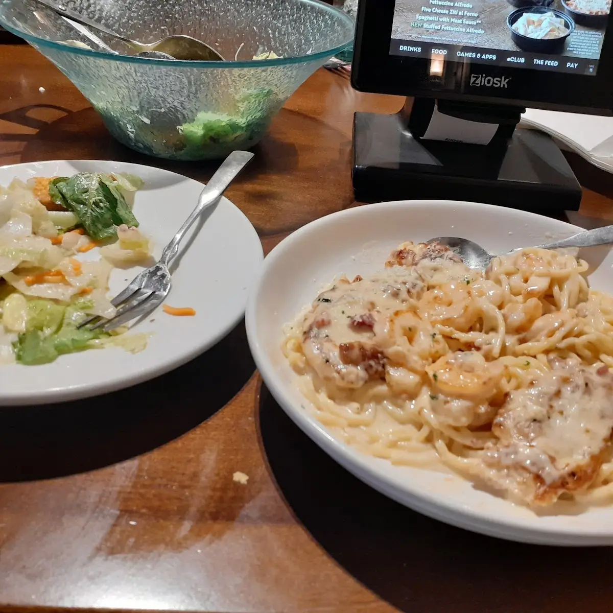 Shrimp and Chicken Carbonara
