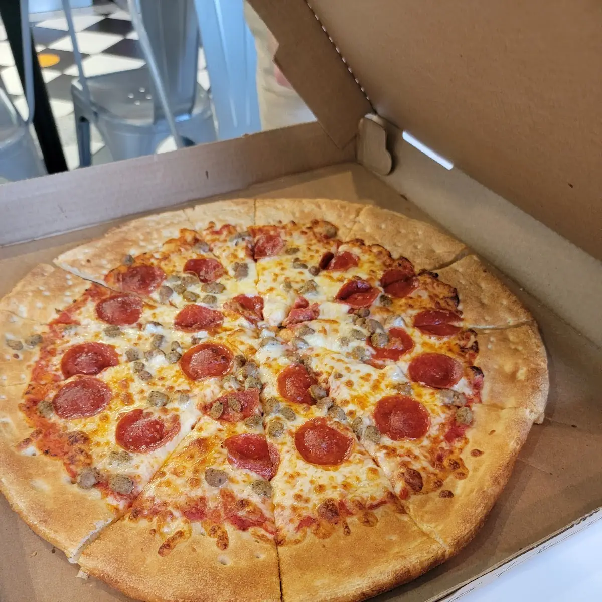 Large Pepperoni and Sausage Pizza