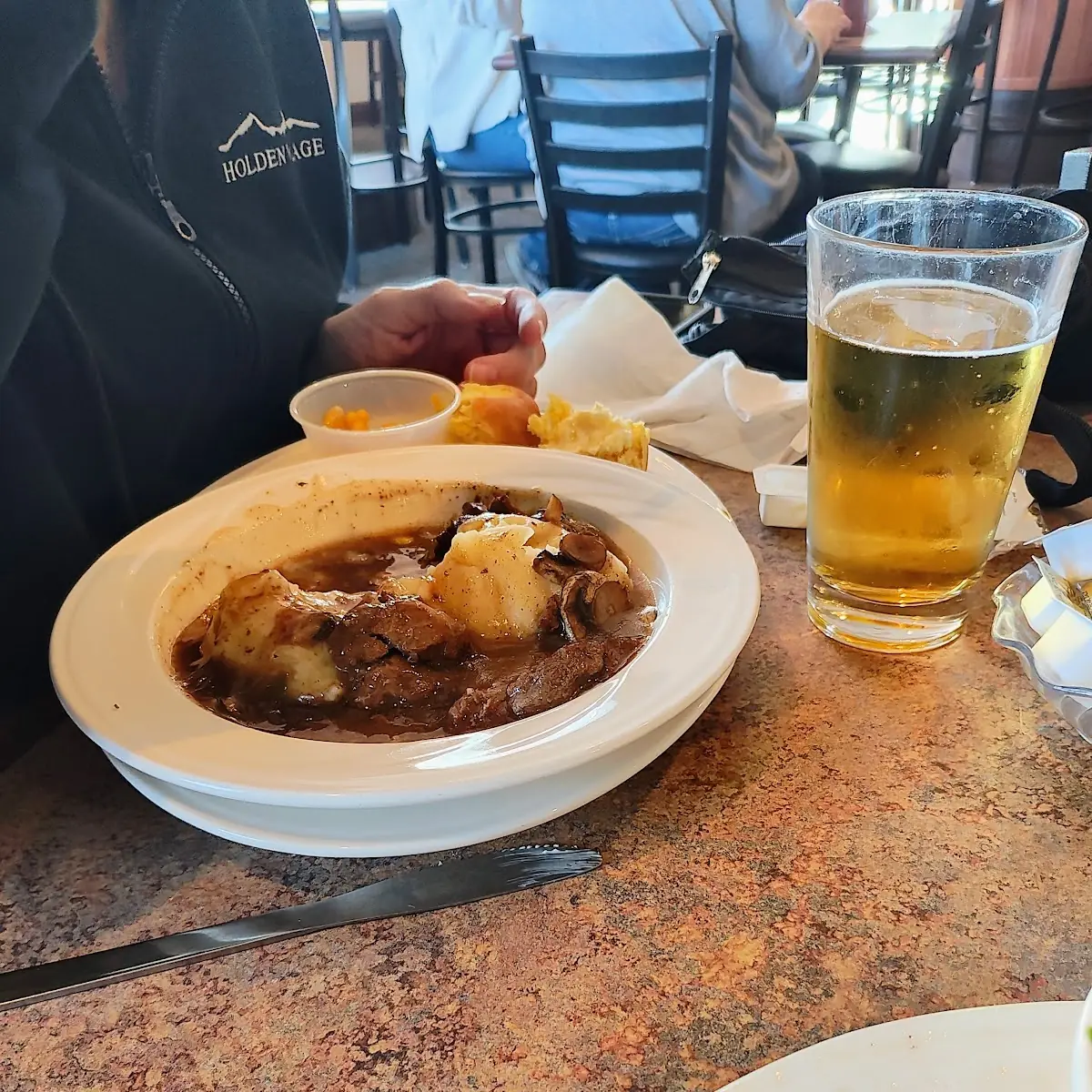 Monday Special Tenderloin Tips over Mashed Potatoes