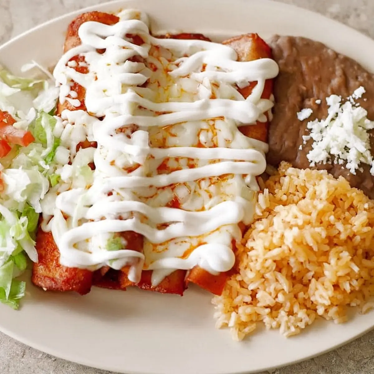 Cheese Enchilada Plate