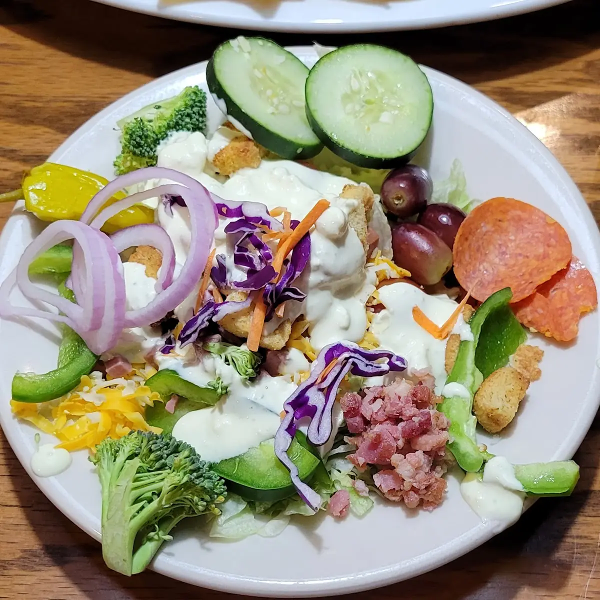 Salad with Blue Cheese Dressing