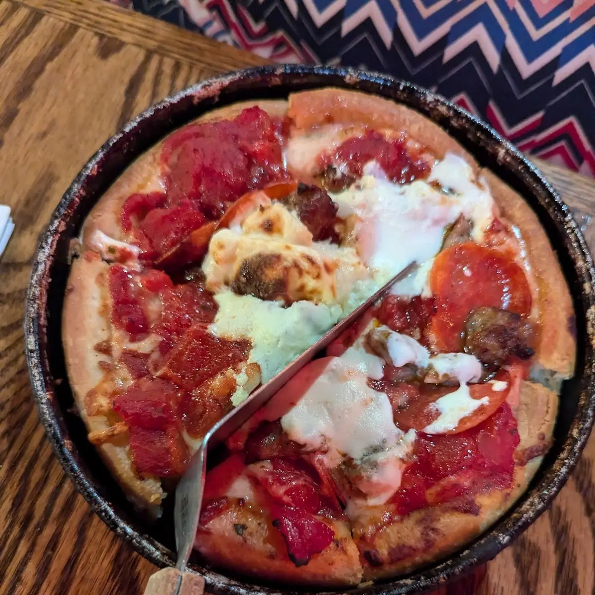 Meat Lovers Deep Dish Pizza