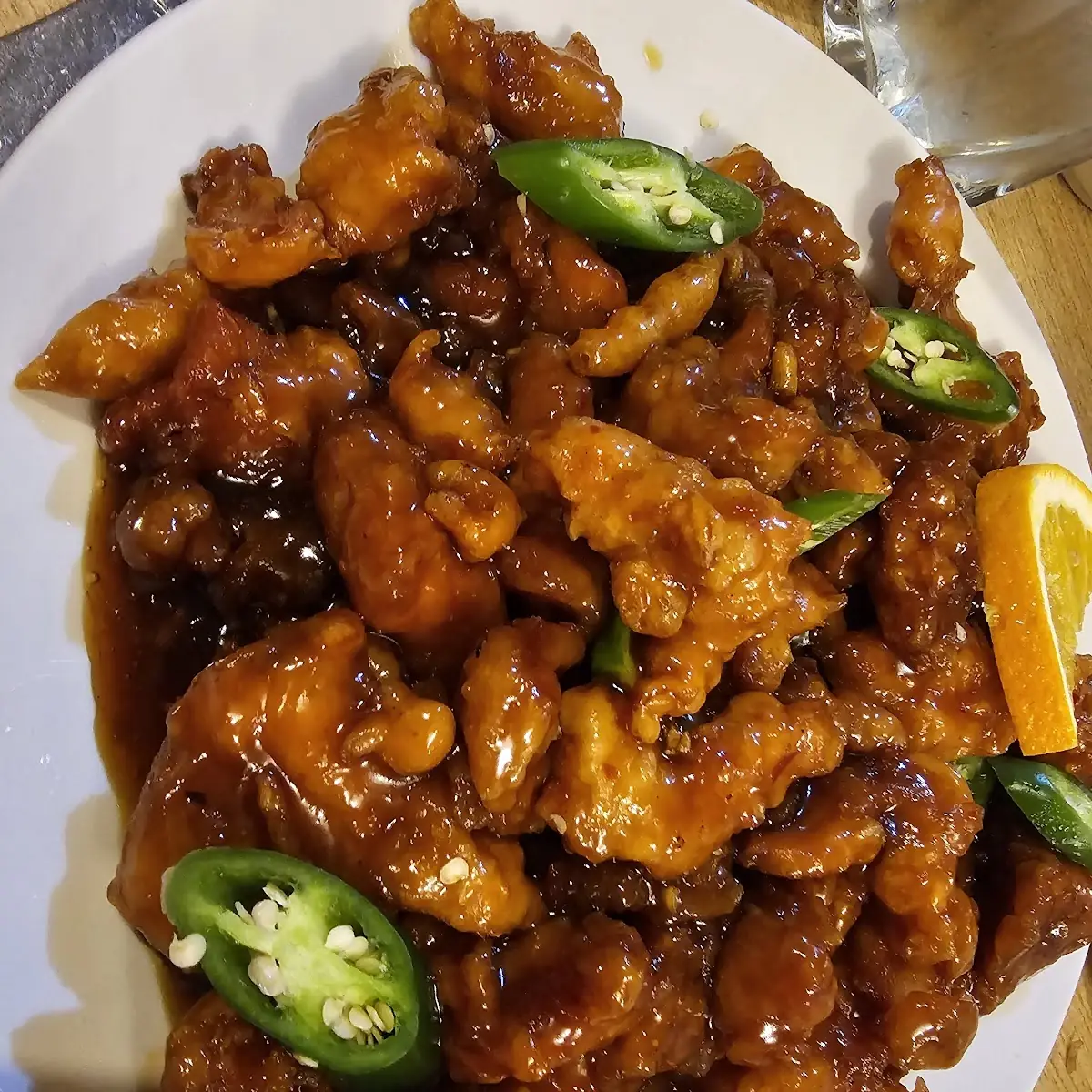 Orange Chicken with Jalepeno