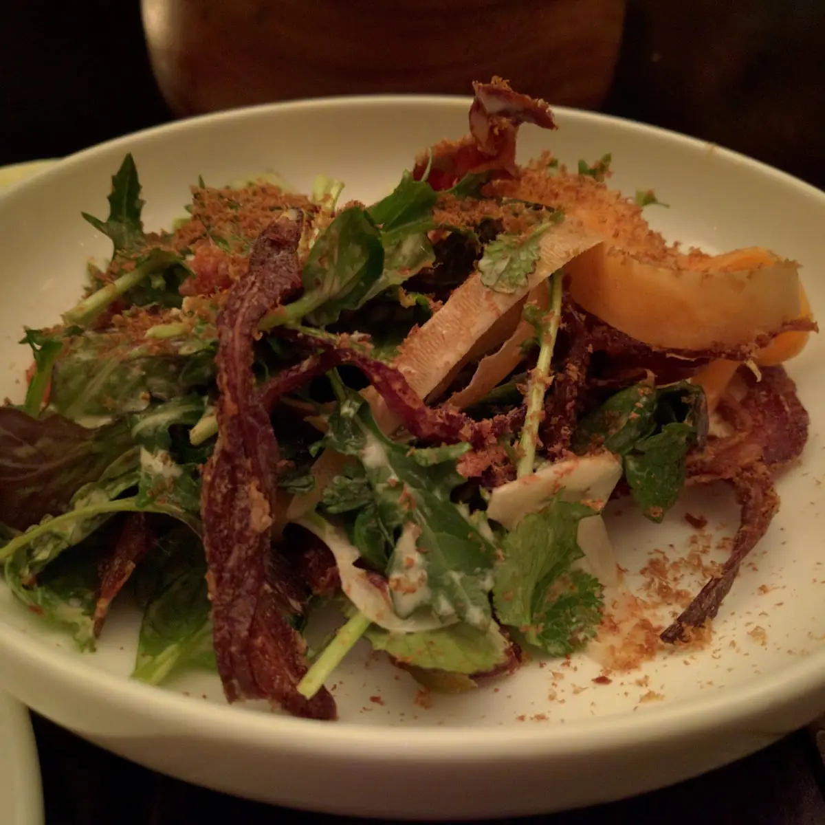 Crispy Pig Ear Salad