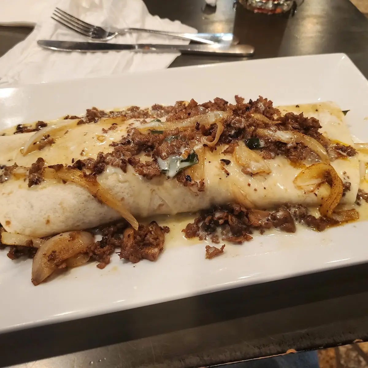 Philly Steak and Cheese Burrito