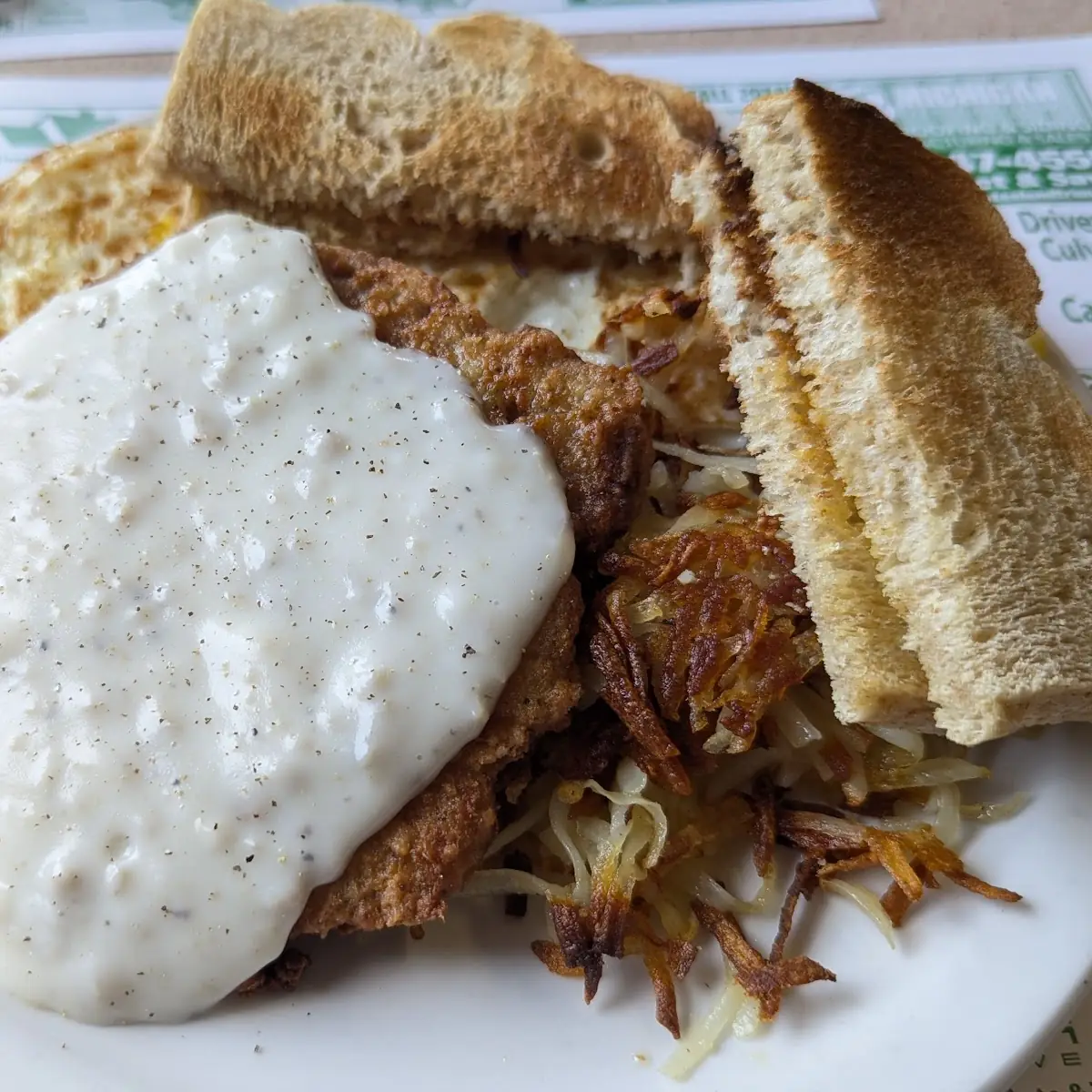 Country Fried Steak and Eggs