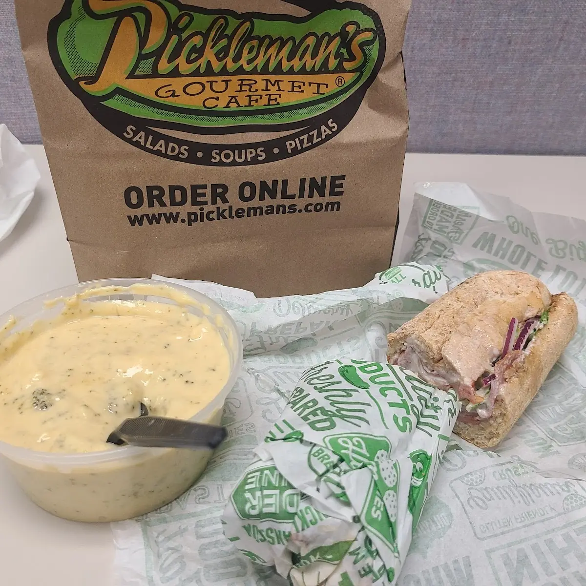 Italian Sub with Brocoli Cheese Soup
