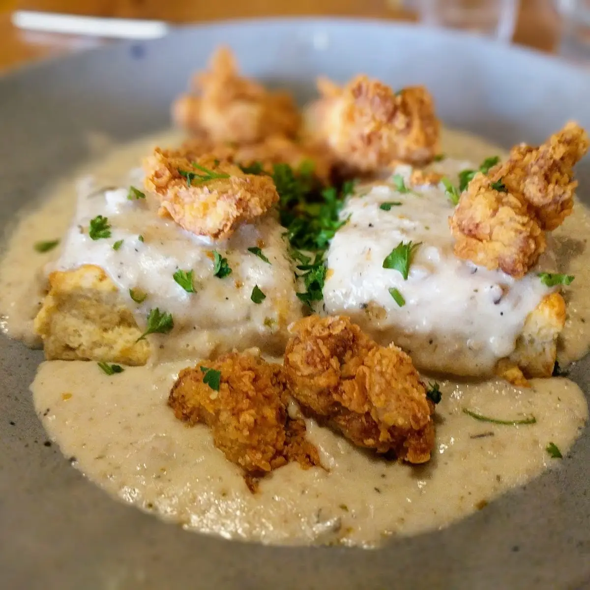 Fried Chicken Biscuits & Gravy