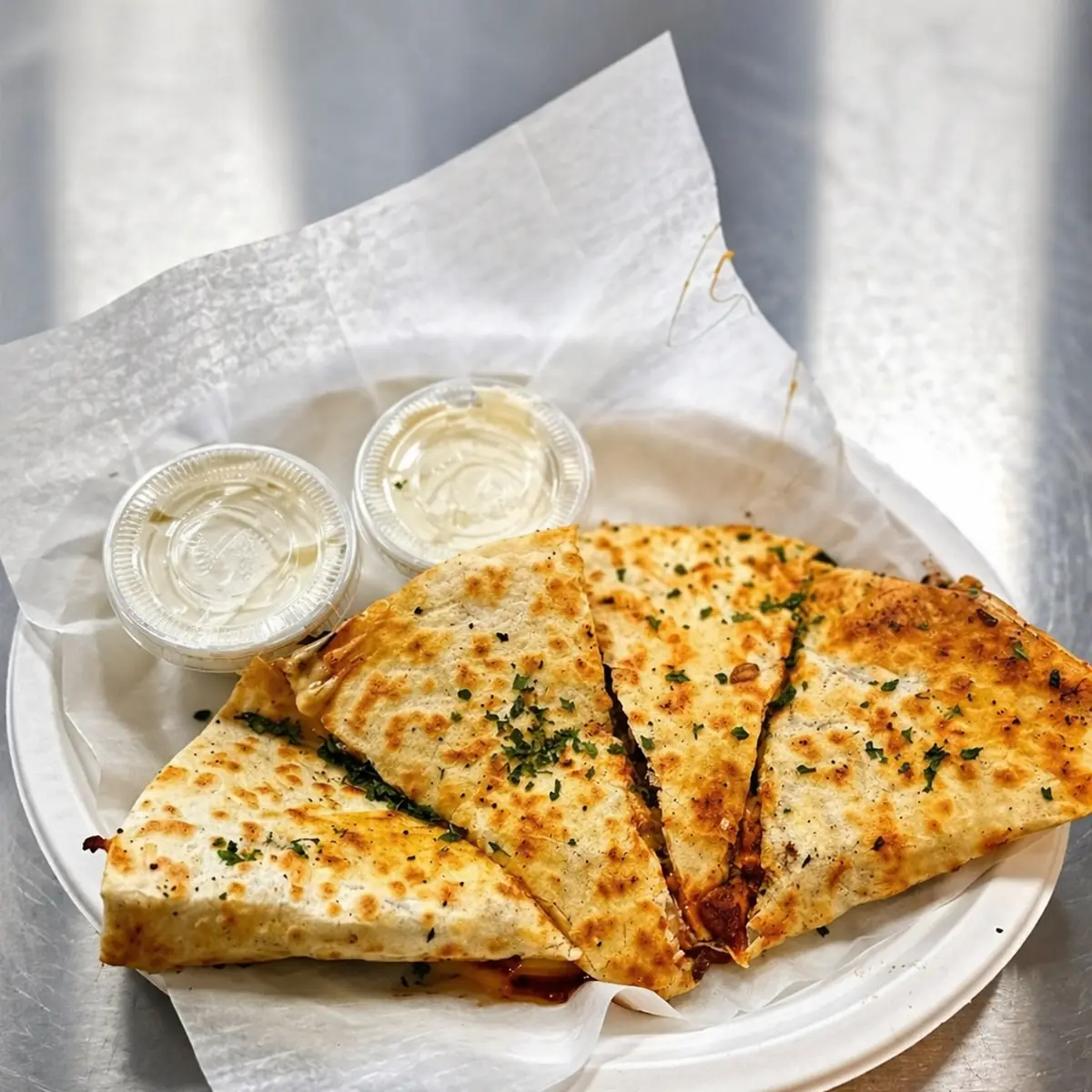 Garlic Bread with Cheese and Marinara Sauce