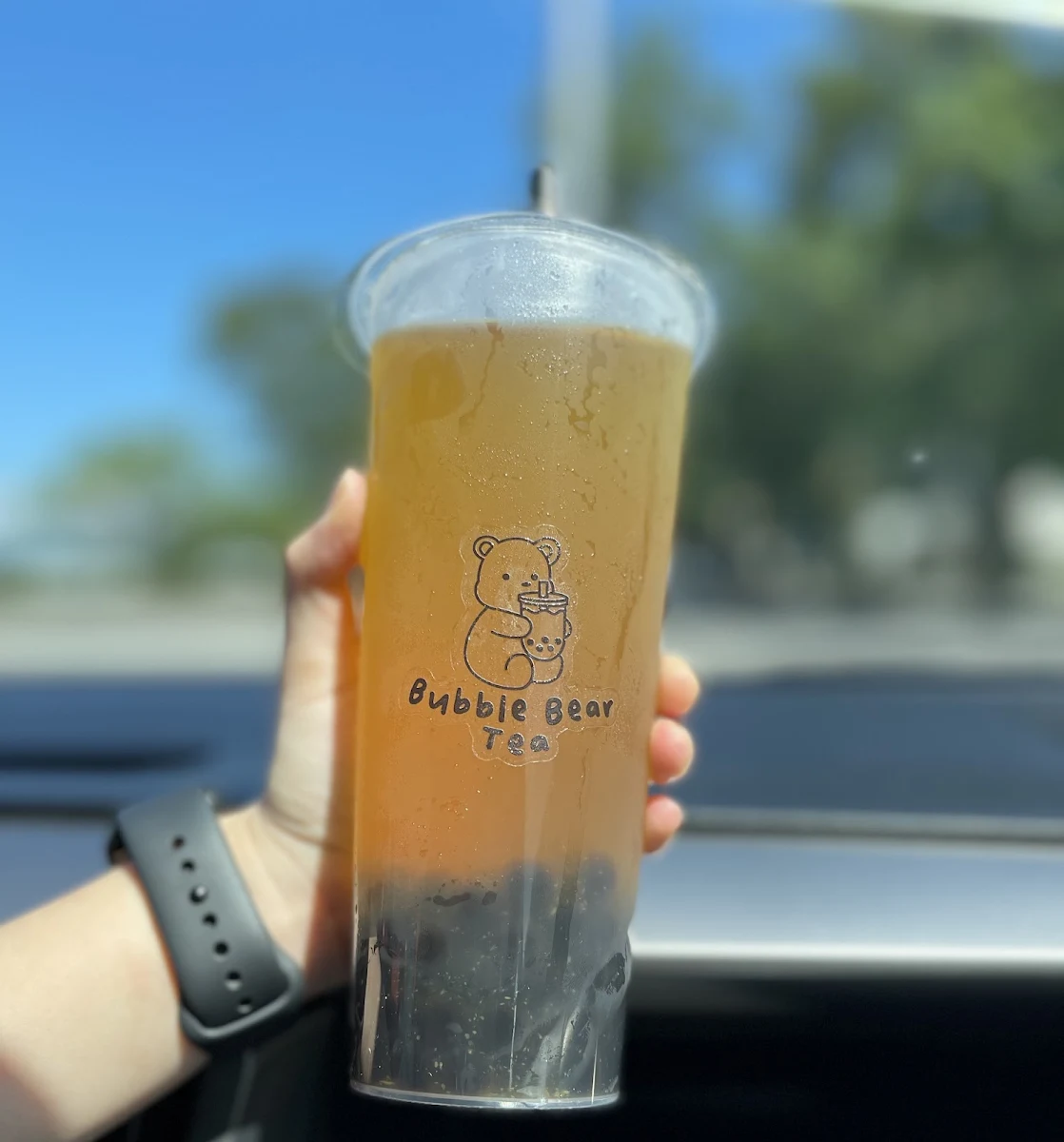Passion Fruit Green Tea with Boba
