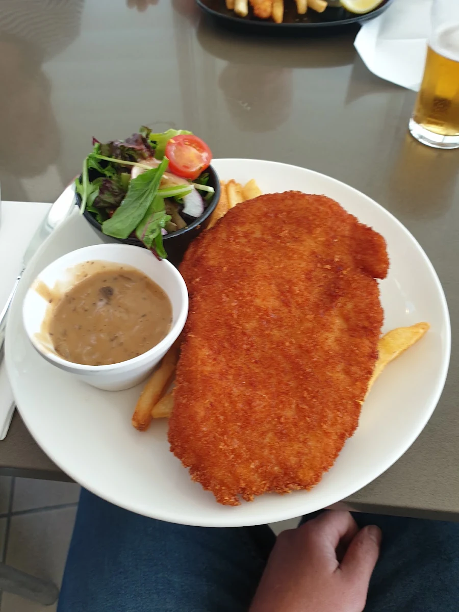 Chicken Schnitzel with Mushroom Sauce, Watermark Glenelg