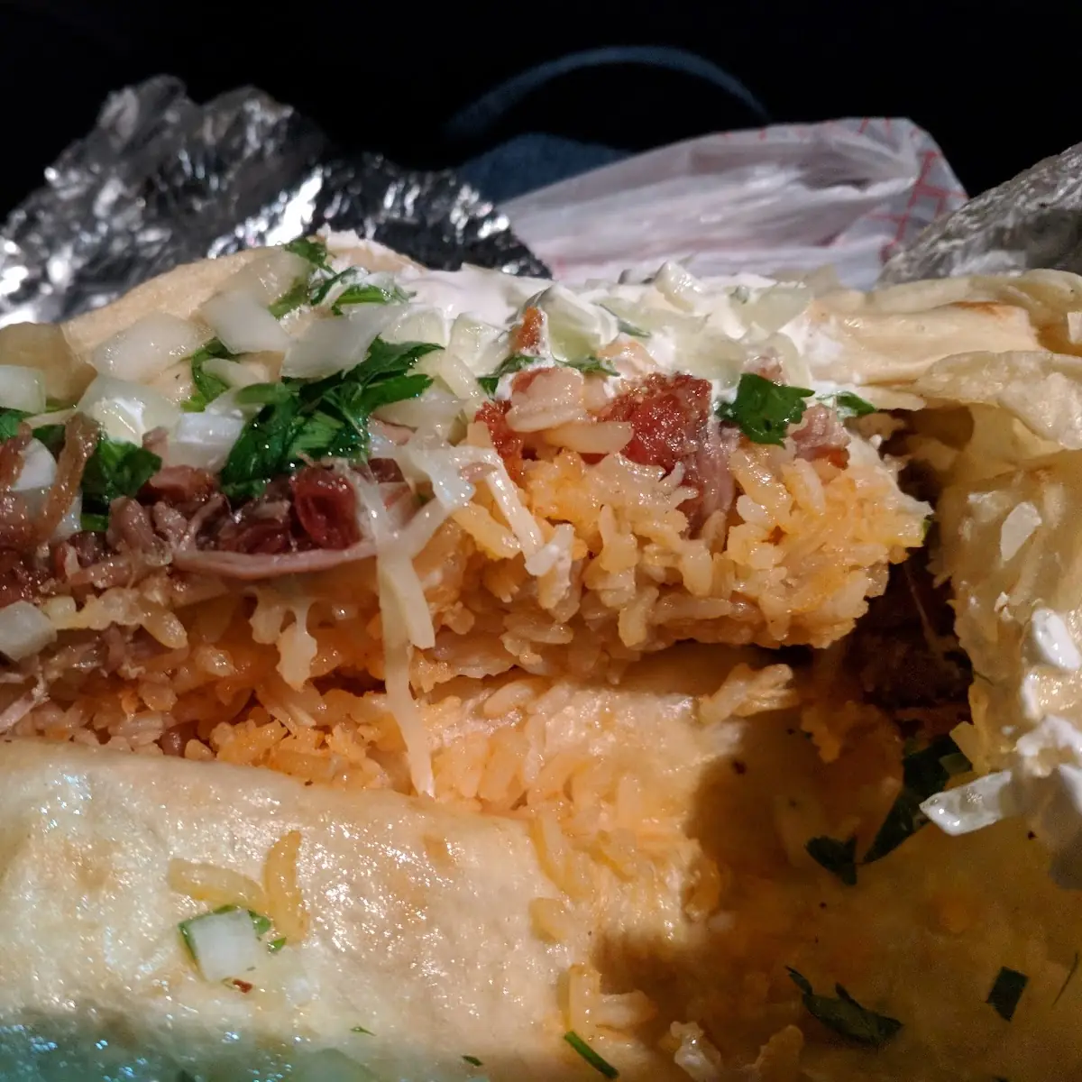 Carnitas Burrito Inside