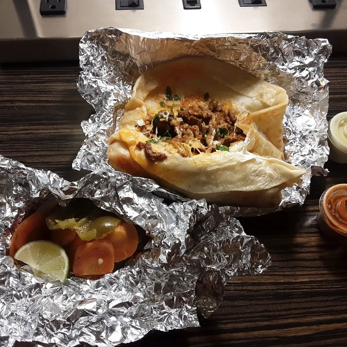Inside a Pastor Burrito