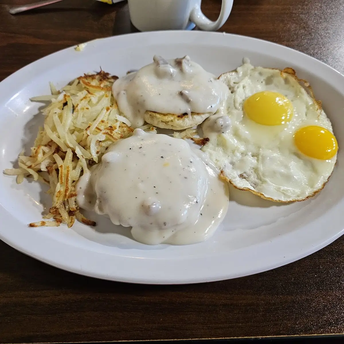 Biscuits and Gravy Eggs