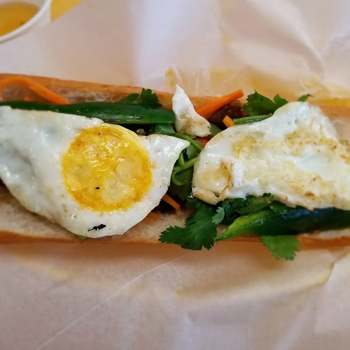 Pork Banh MI with a Fried Egg