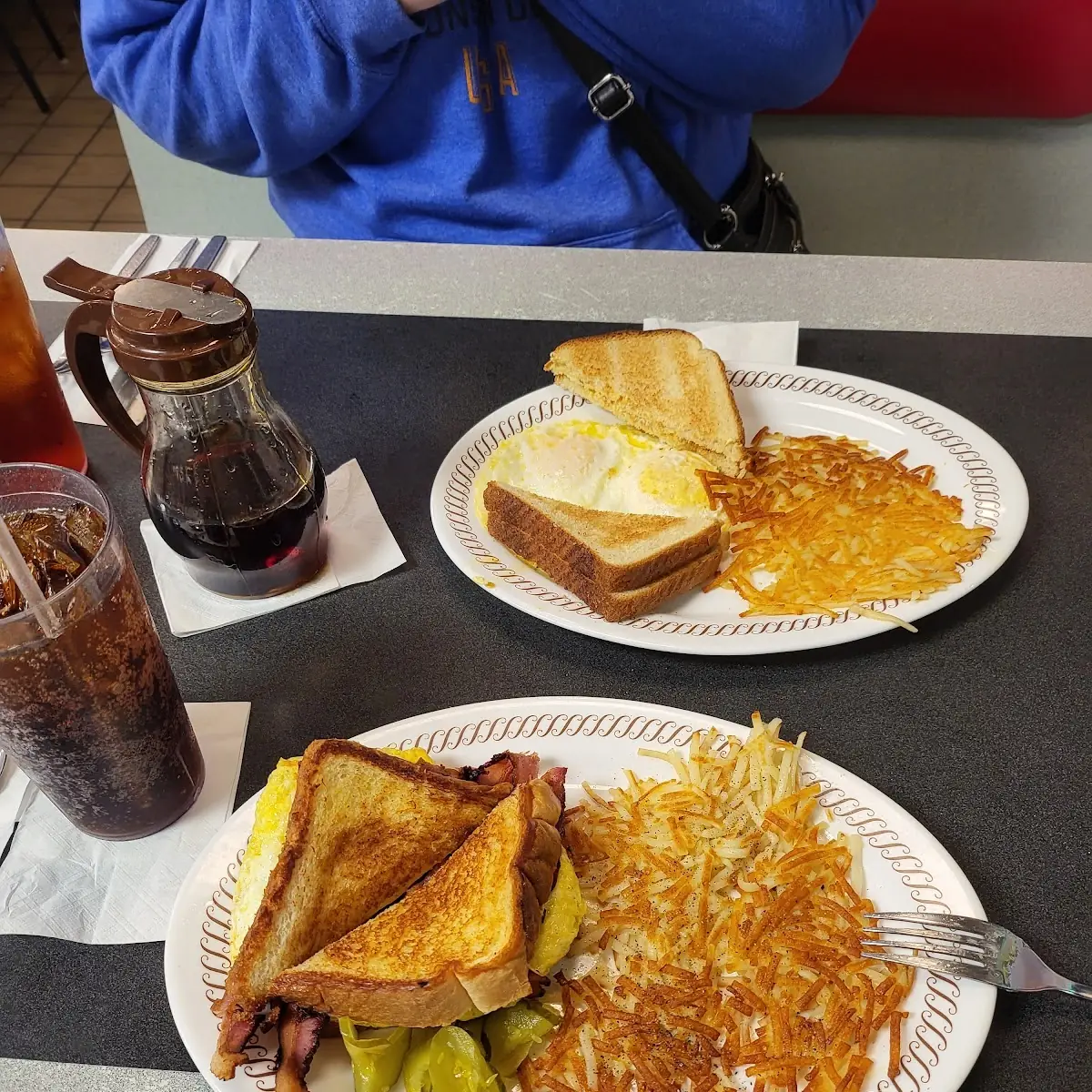 Bacon Egg and Cheese Sandwich with Hash Browns