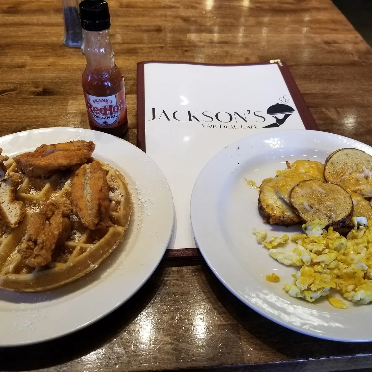 Chicken & Waffles Eggs & Jackson Browns