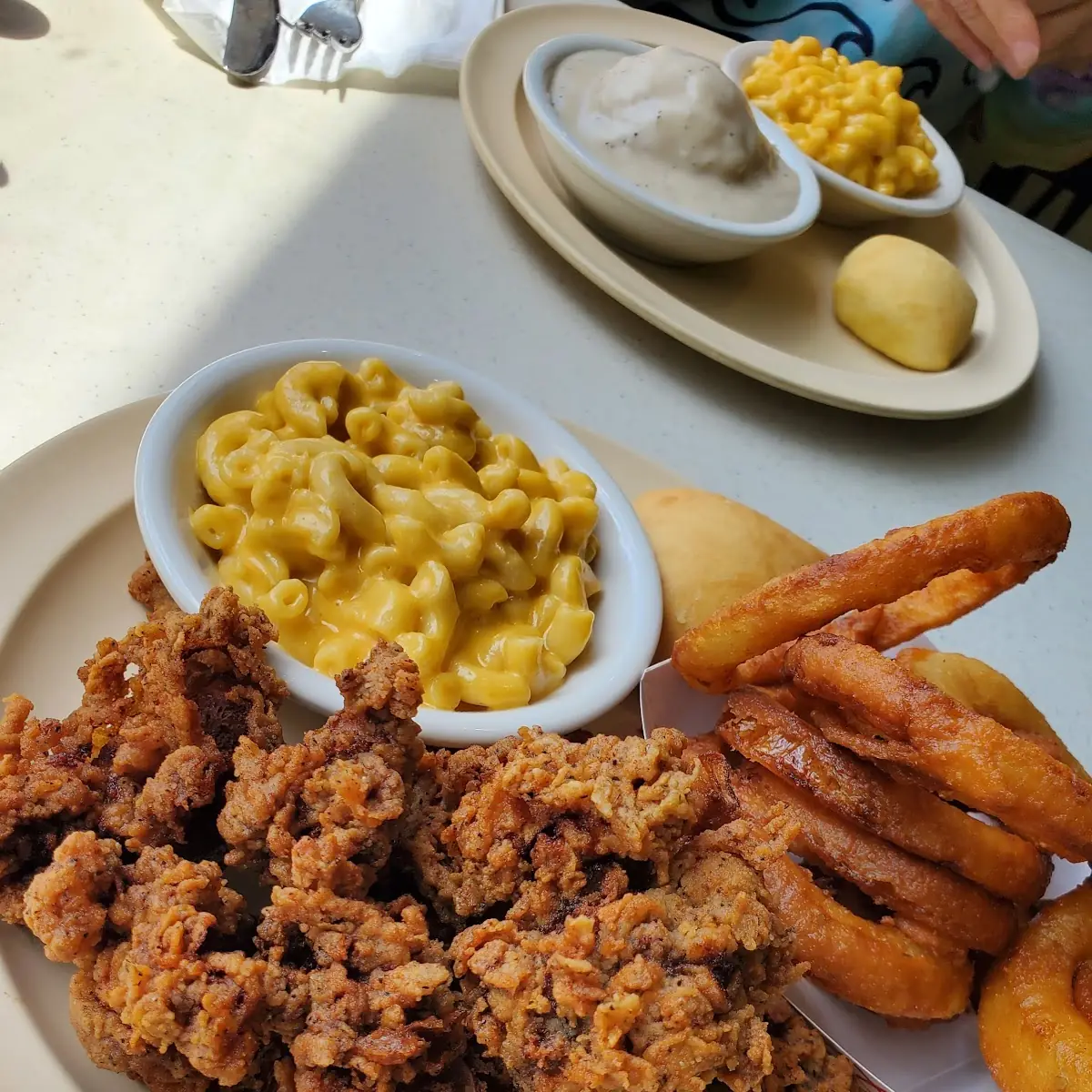 Fried Okra Green Beans Pickled Beets Mac & Cheese