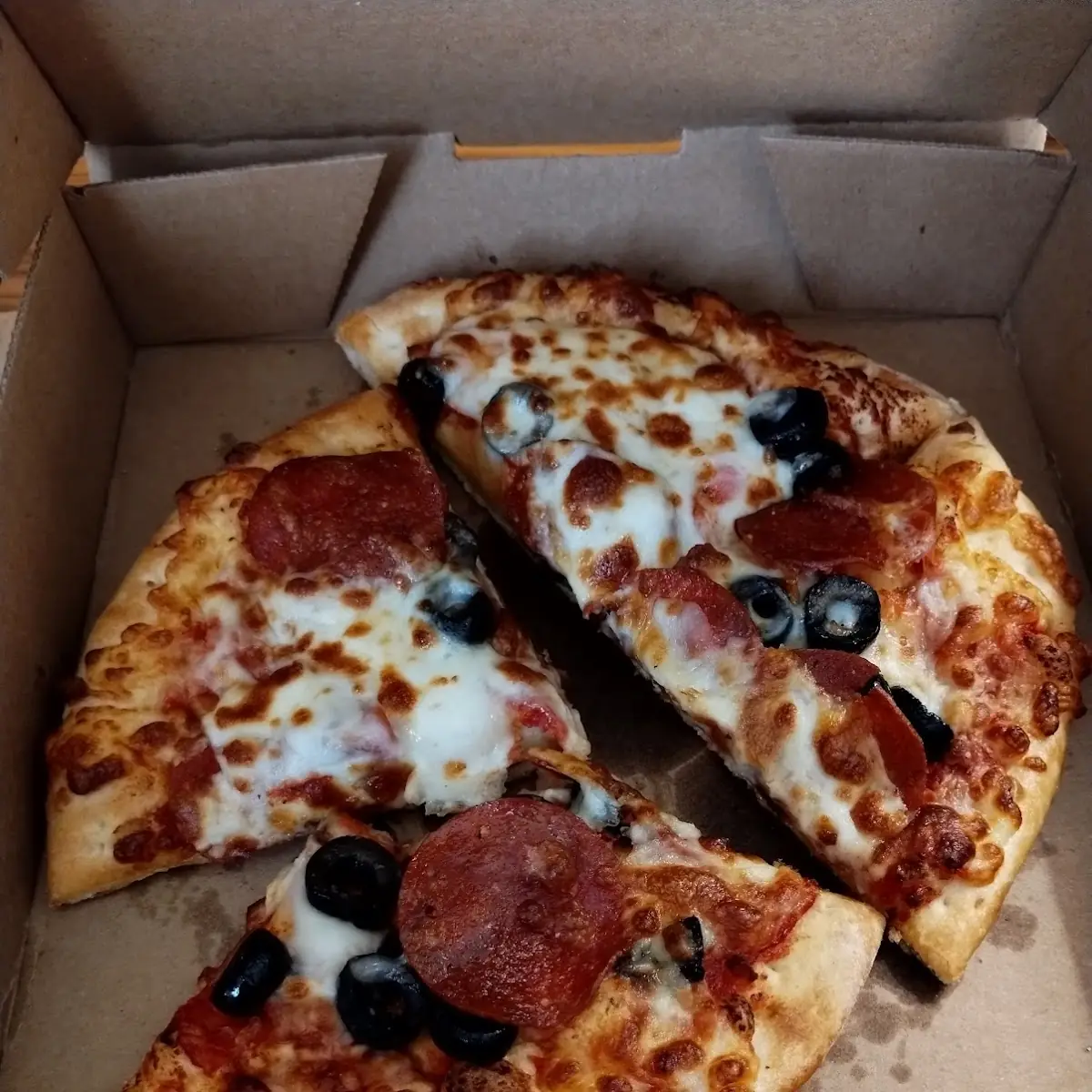 Personal Pepperoni and Black Olive Pizza