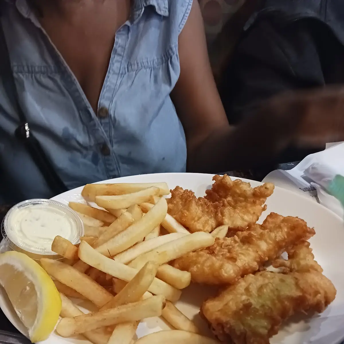 Fried Fish Cod w Baked Potato