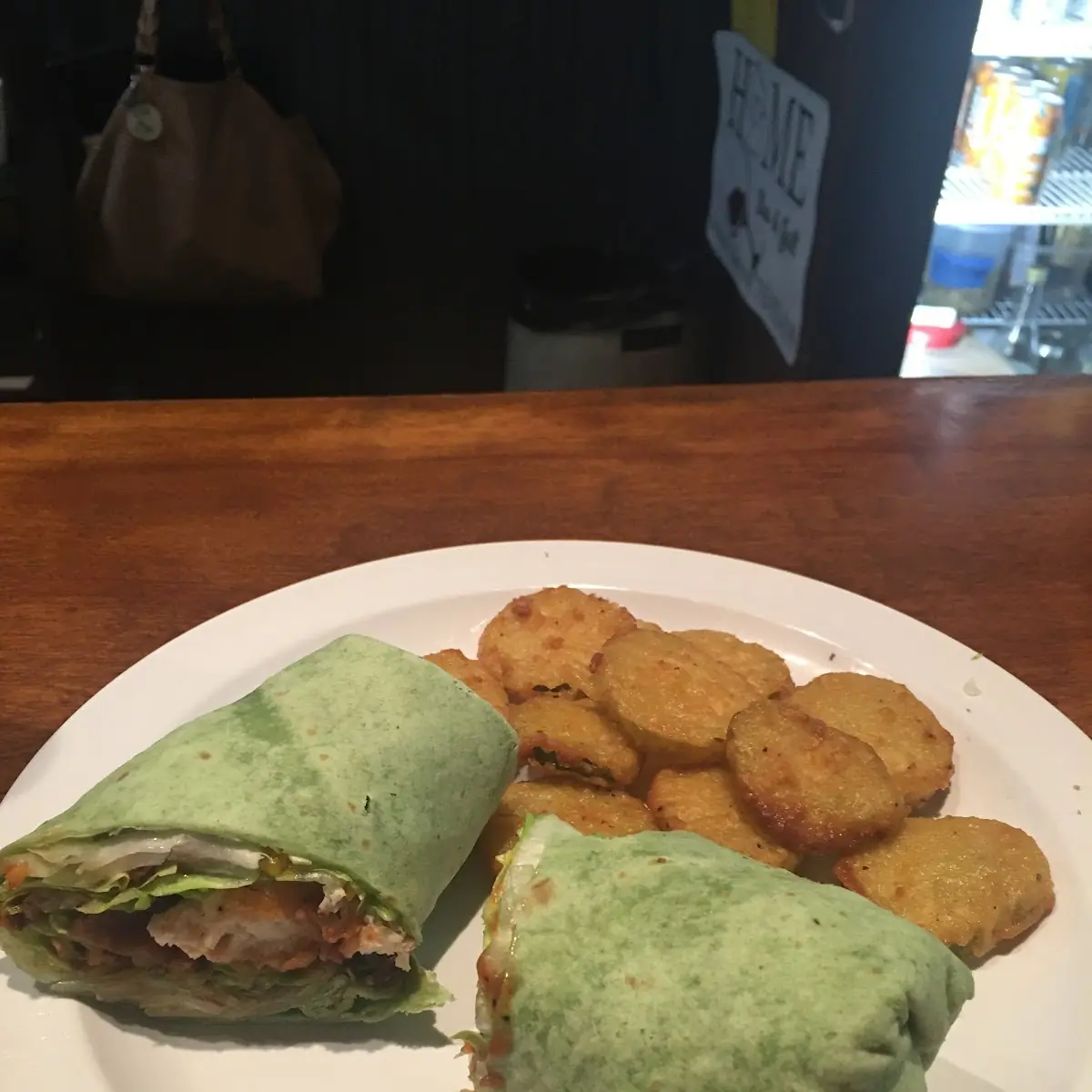 Crispy Chicken Bacon Wrap with Deep Fried Pickles
