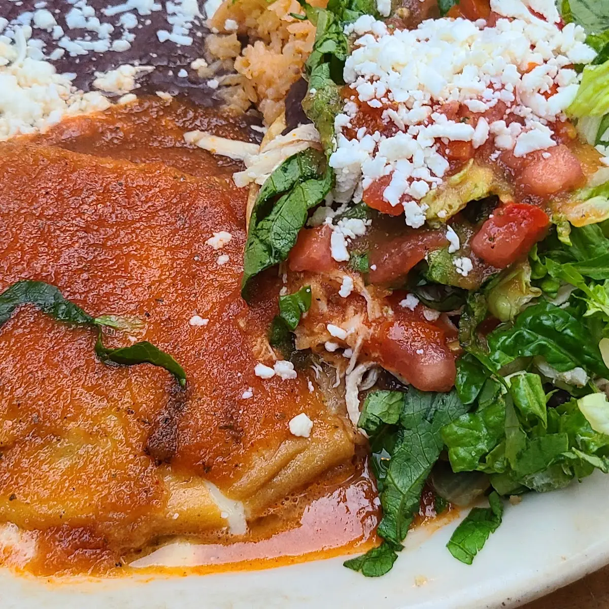 Chile Relleno and Chicken Tostada