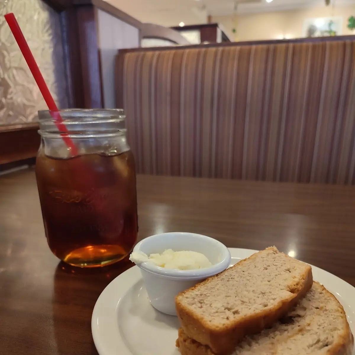 Banana Nut Bread with Peach Tea