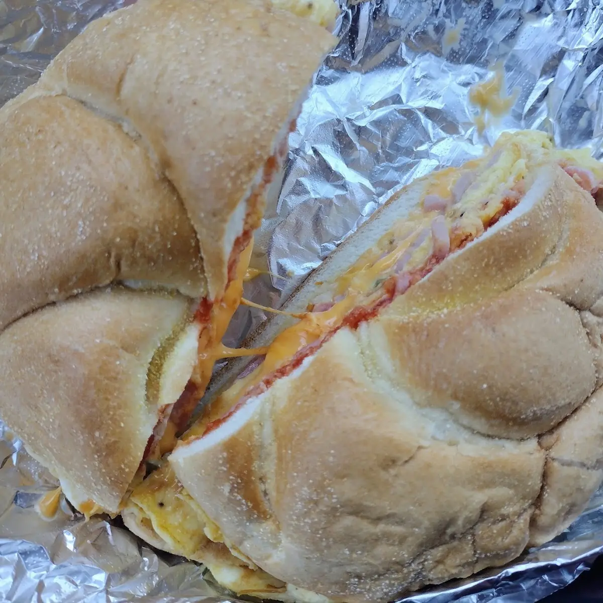 Western Omelette on a Kaiser Roll