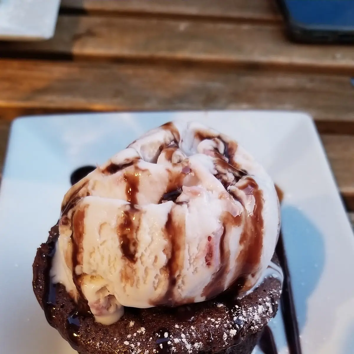 Warm Chocolate & Butterscotch Brownie Sundae