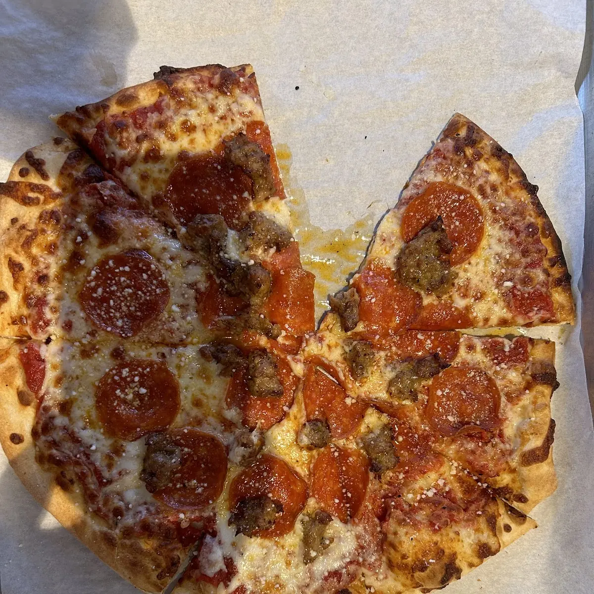 Sausage and Pepperoni Thin Crust